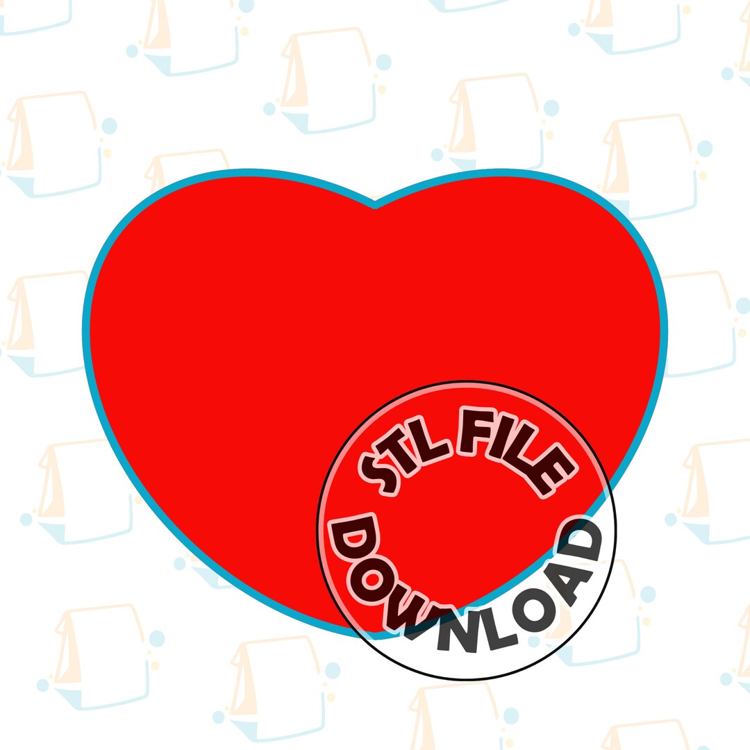 Heart - Digital STL File Download for Cookie Cutter / Fondant Cutter ...