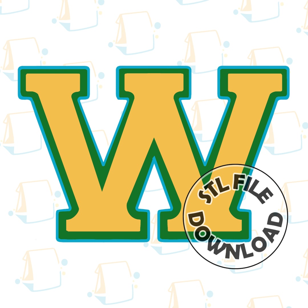 Varsity Letter - W - Digital STL File Download for Cookie Cutter ...