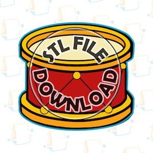 Drum / Drummers Drumming / Twelfth Day of Christmas- Digital STL File Download for Cookie Cutter / Fondant Cutter / Clay Cutter