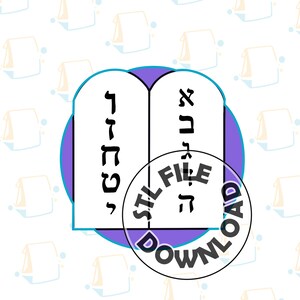10 Commandments  / Jewish Holidays /  Shavuot - Digital STL File Download for Cookie Cutter / Fondant Cutter / Clay Cutter
