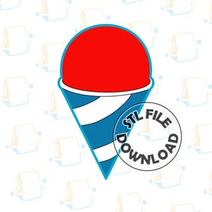 Snow Cone  -  Digital STL File Download for Cookie Cutter / Fondant Cutter / Clay Cutter