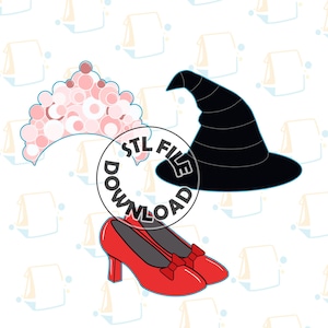 SET - Wizard of Oz - Cookie Cutter Set - Digital STL File Download for Cookie Cutter / Fondant Cutter / Clay Cutter