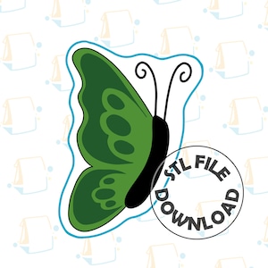 Butterfly Side  - Digital STL File Download for Cookie Cutter / Fondant Cutter / Dough Cutter