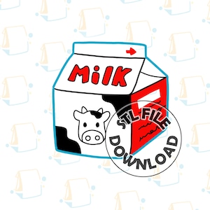 Kid's Milk Carton -  Digital STL File Download for Cookie Cutter / Fondant Cutter / Clay Cutter