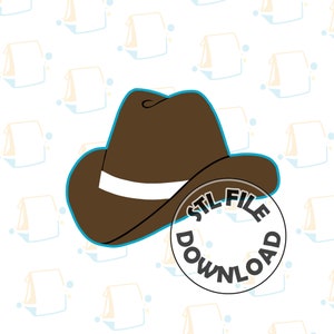 Cowboy Hat - Digital STL File Download for Cookie Cutter / Fondant Cutter / Clay Cutter