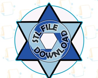 Magen David  / Star of David / Jewish Holidays / Rosh Hashanah  - Digital STL File Download for Cookie Cutter / Fondant Cutter / Clay Cutter
