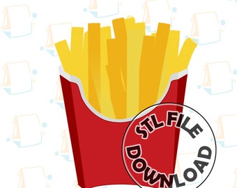 Papas fritas - Descarga de archivos STL digitales para cortador de galletas / cortador de fondant / cortador de arcilla