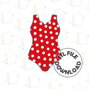 Swim Suit -  Digital STL File Download for Cookie Cutter / Fondant Cutter / Clay Cutter