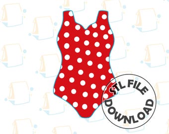 Swim Suit -  Digital STL File Download for Cookie Cutter / Fondant Cutter / Clay Cutter