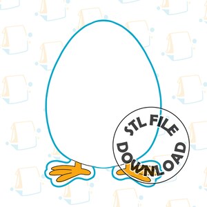 Egg With Feet / Easter - Digital STL File Download for Cookie Cutter / Fondant Cutter / Clay Cutter