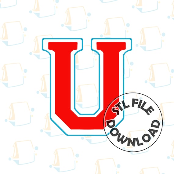 Sweet Prints Inc Varsity Letter U Cookie Cutter - Dishwasher Safe