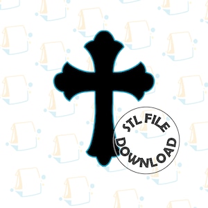 Cross B / Easter Christian - Digital STL File Download for Cookie Cutter / Fondant Cutter / Clay Cutter