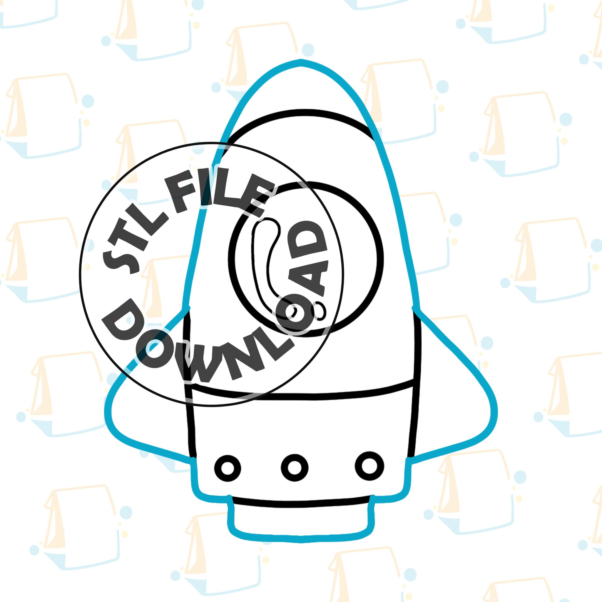 Rocket / Space - Digital STL File Download for Cookie Cutter / Fondant ...