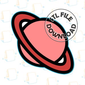 Saturn Planet -  Digital STL File Download for Cookie Cutter / Fondant Cutter / Clay Cutter