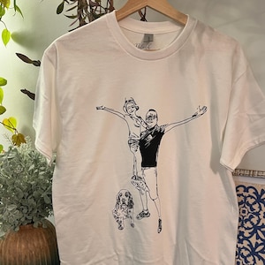 Line Art Picture T-shirt, Custom tshirt, tee,  photo line, drawing, sketch, personalized, lineart, black line, draw photo, cartoon