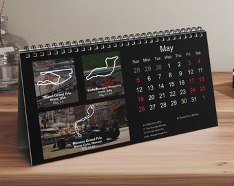 The 2024 F1 Desk Calendar 10" x 5"