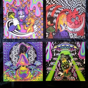 4 x blotter art designs by Tripsy Lou