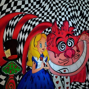 Alice in wonderland Blotter art by Tripsy Lou