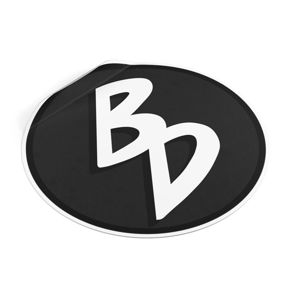 BD Round Vinyl Sticker - Etsy