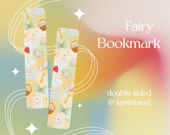 Segnalibro fata // Segnalibro stravagante e magico, segnalibro incantato a doppio lato, regalo segnalibro laminato per gli amanti dei libri