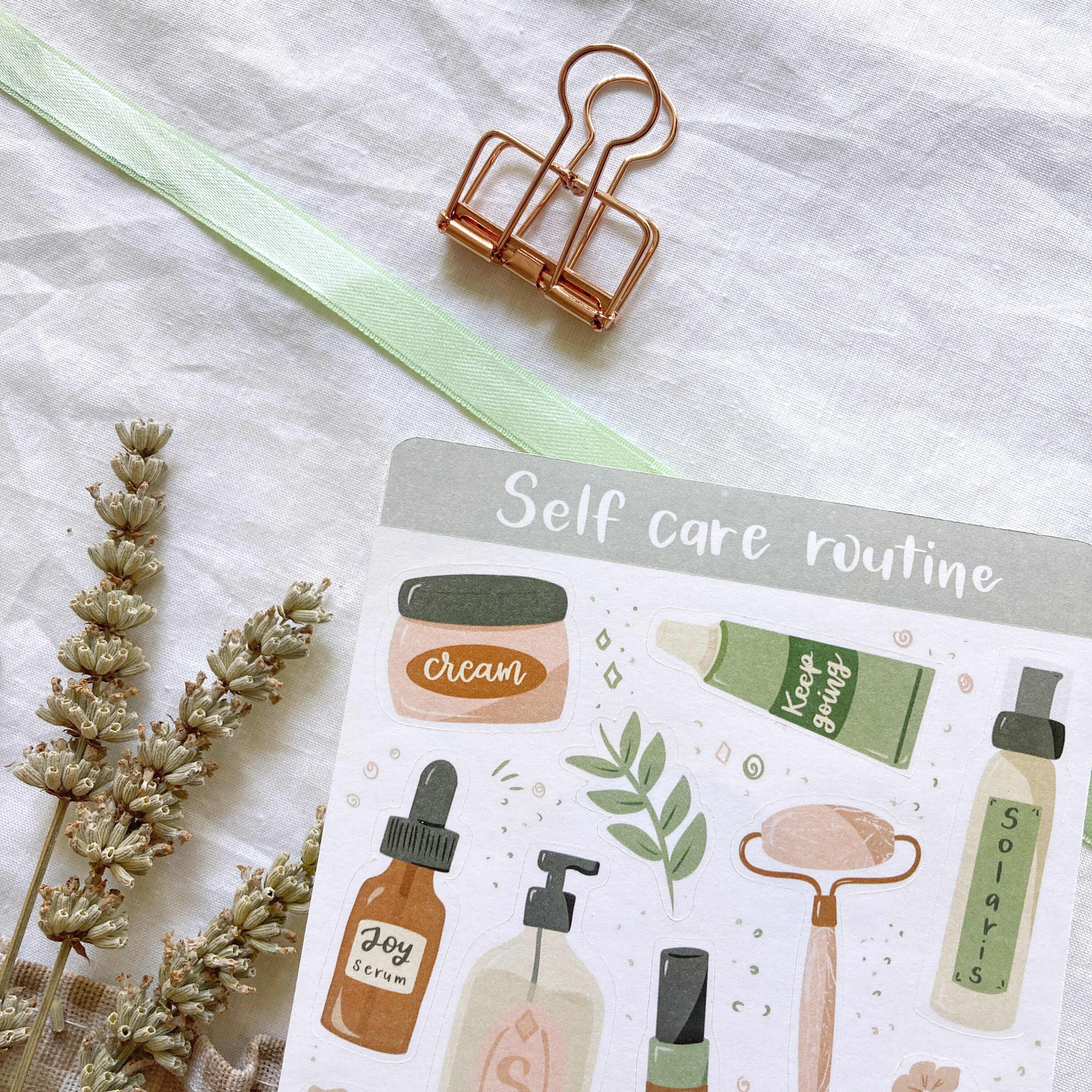 Self Care Routine Sticker Sheet // Journal Self Care Stickers, Self ...