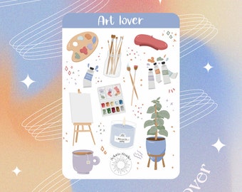 Art Lover Sticker Sheet, Kreative Girlies Sticker Essentials