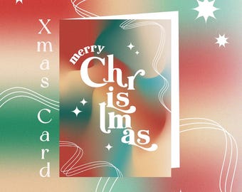 Biglietto di auguri di Natale sfumato: moderno saluto festivo per le vacanze