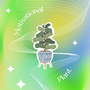 Plant Sticker Flake // pegatinas bujo, pegatina del planificador, cita motivacional, colecciones