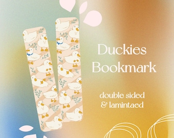 Segnalibro anatre // simpatici animali segnalibro doppio lato, segnalibro laminato d'oca, regalo per gli amanti dei libri, accessori per i vermi dei libri