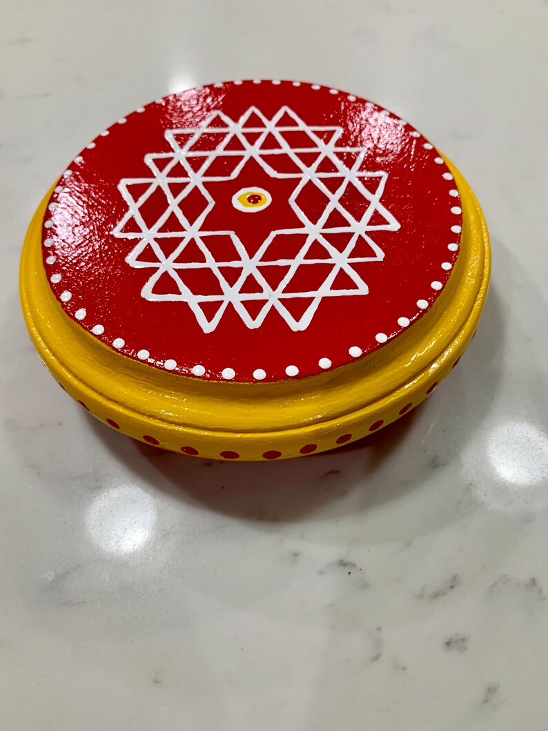 5in Diameter Round Pooja Chowki / Pooja Peeta / Indian Decor/ Etsy