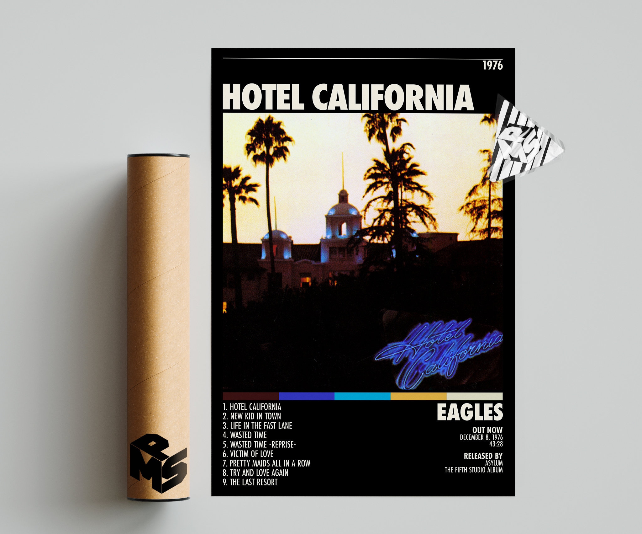 Discover Eagles Poster | Hotel California Poster | Eagles Tracklist