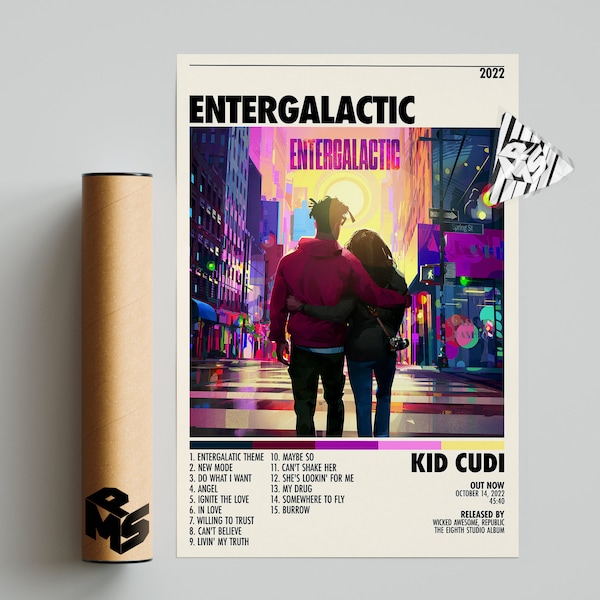 Entergalatic Kid Cudi Poster Etsy