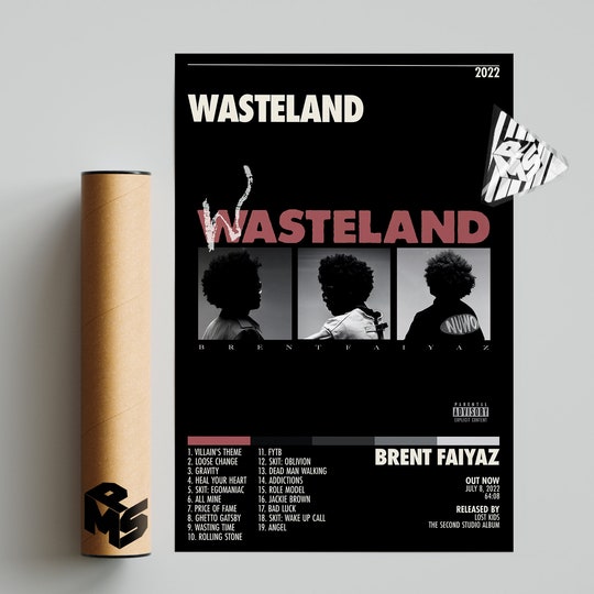 Brent Faiyaz Poster | Wasteland Poster | Brent Faiyaz Tracklist | Album Cover Poster