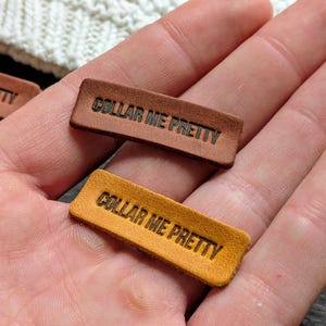 Étiquette rectangulaire en cuir PERSONNALISÉE. Étiquettes en cuir. Balises personnalisées. Étiquettes en cuir tricoté. Étiquettes à tricoter. Étiquettes en cuir. Étiquettes en cuir personnalisées