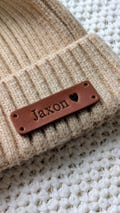 Personalized Leather Name Label. Personalized Leather Patch. Custom Leather Patch. Leather name Tags. Sew On Leather Tag. Custom Tag. Patch. product logo
