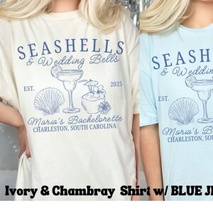 Seashells and Wedding Bells Bachelorette Shirts Custom Bach Tee Beach Bachelorette Shirt Coastal Bachelorette Last Toast Last Splash Shirt