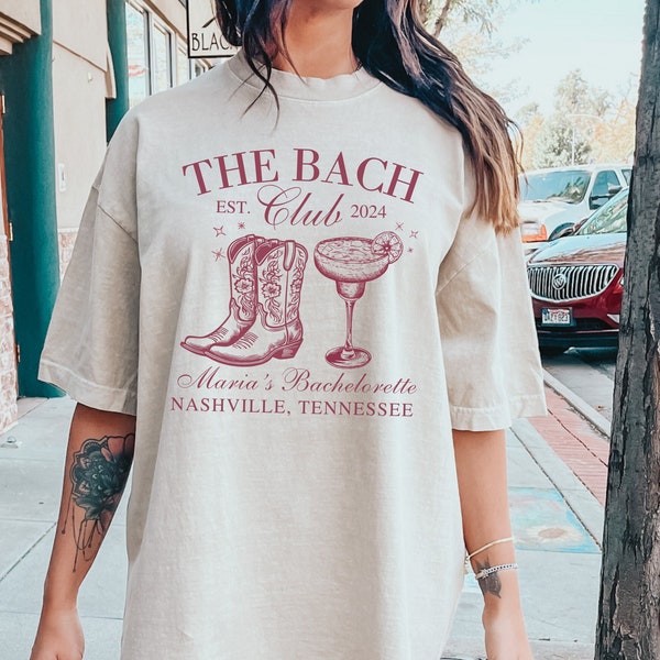 Custom Location Cocktail Cowgirl Bachelorette Party Shirt Western Bach Club Trendy Bridal Party Bridesmaid Shirts Nashville Girls Bach Club