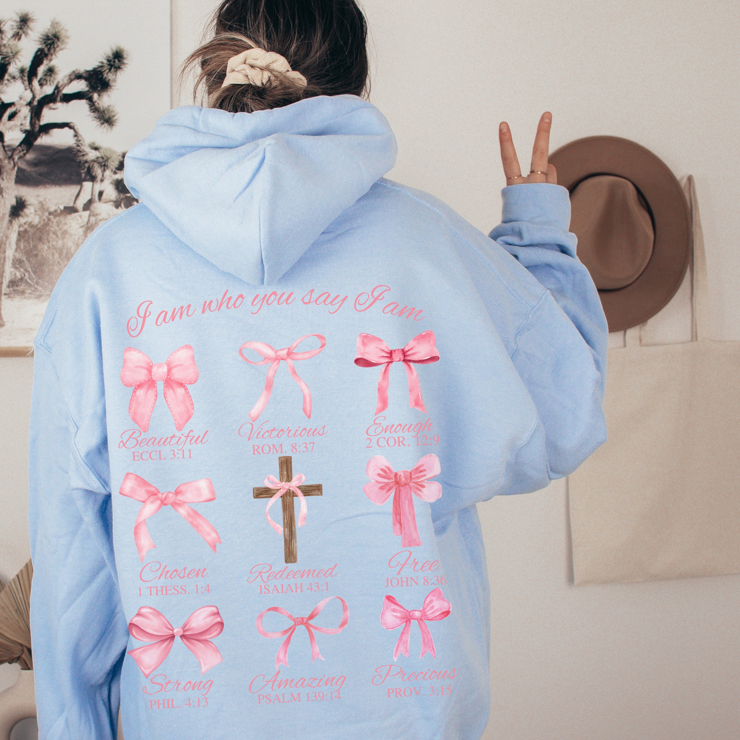 God Says I Am Coquette Bow Sweatshirt, Women's Christian