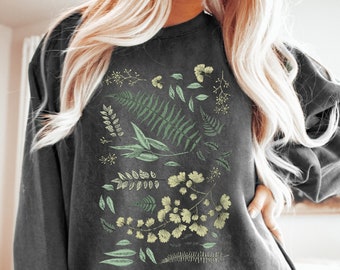 Comfort Colors® Tee, Botanical Sweatshirt, Cottagecore Shirt, Nature Shirt, Flowers Sweatshirt, Plant Lover Gift, Wildflowers Shirt