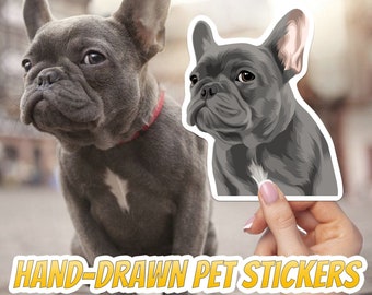 Custom Dog Stickers, Hand Drawn Portrait, Custom Pet Sticker, Sticker Of My Dog, Personalized Dog Sticker, Custom Vinyl Sticker,Face Sticker