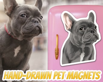 Custom Dog Magnet, Hand Drawn Portrait, Custom Pet Magnet, Magnet Of My Dog, Personalized Dog Magnet, Custom Fridge Magnet, Pet Photo Magnet