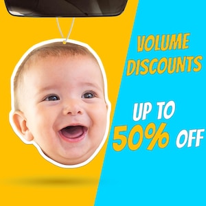 Bulk Pricing - Custom Air Fresheners For Birthday Party, Babyshower Gift, Great Gift For Friends & Family, Hanging Air Freshener For Car