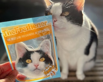 Custom Air Freshener, Pet Photo Air Freshener, Cat Photo Freshener, Hanging Air Freshener For Car, Fun Car Freshies, Custom Car Freshener