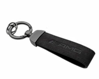 AMG Mercedes Benz key ring leather