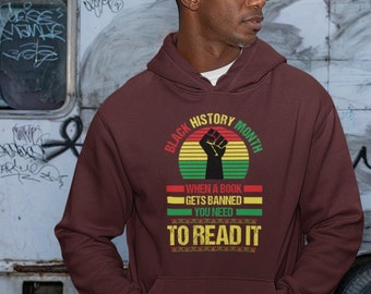 Schwarze Geschichte Monat Unisex Hoodie: Banned Books Literature