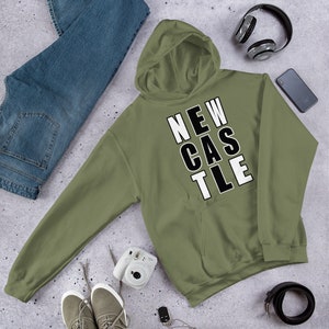 Newcastle, the Toon, Newcastle gift, Geordie gift, Newcastle upon Tyne unisex hoodie for the toon army Geordie.