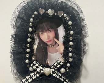 Lacey Houndstooth B&W OOAK Toploader