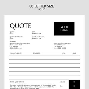 Quote Template for Word Google Docs Acrobat Reader zdjęcie 6