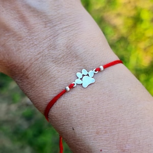Cute 925 Silver Paw Bracelet, Pet Lover Jewelry, Cat Mom Gift, Cat Day Gift