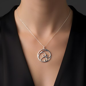 Collier astrologie élément air en argent sterling 925, cadeau Gémeaux, Balance et Verseau